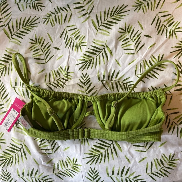 SOLD Women’s Xhileration Small Olive Green Bathing Suit Top - Picture 2 of 2